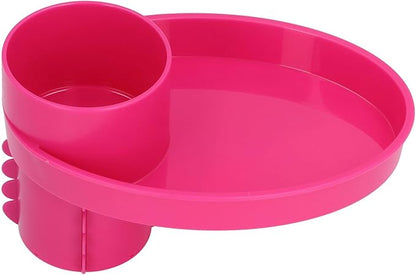 Car Seat Snack Tray, Convenient Toddler Road Trip Essentials Food Plate Cup Holder Tray for Snacks Toys, Entertainment Toddler Carseat Eating Plate Table for Travel ()