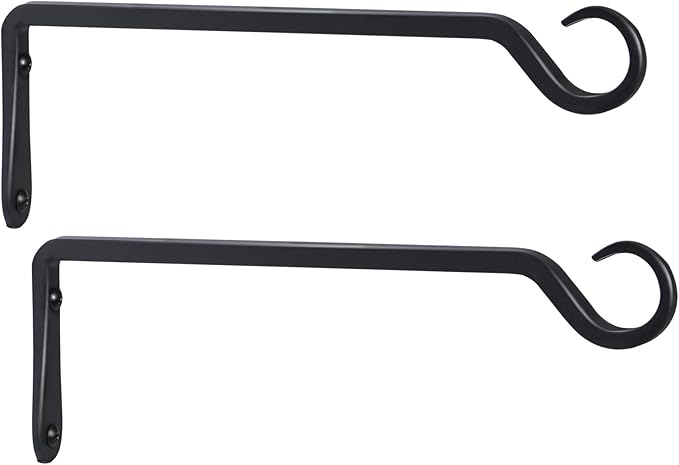 2 Pack Premium Forged Wall Hook, Sturdy Hanging Plant Bracket, Elegant Hook