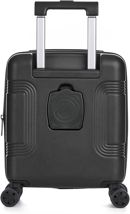biaggi Runway Hybrid Expandable Underseat Carry-On – Lightweight TSA-Approved Polycarbonate Travel Bag, Perfect for Getaways & Long Weekends (Expandable Underseater, Black)