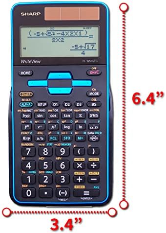 Sharp EL-W535TGBBL Scientific Calculator with WriteView™ 4 Line Display, Black, Blue