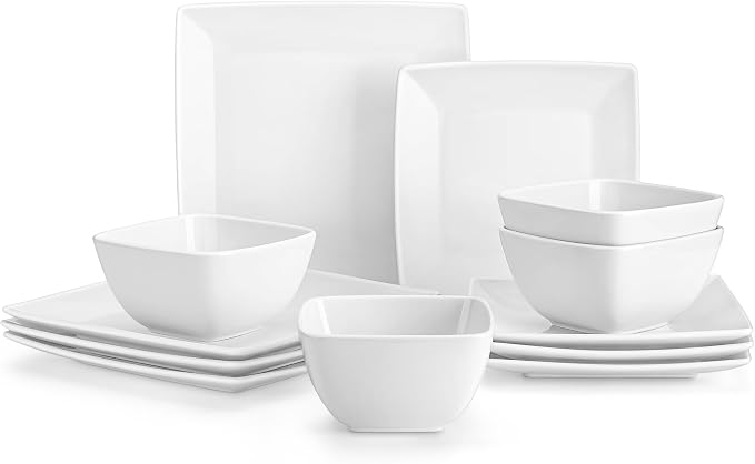 vancasso Soho Dinnerware Sets 12 Pieces, Dinner Plate, Dessert Plate, Bowls