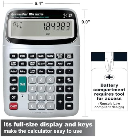 Calculated Industries 43430 Qualifier Plus IIIfx Desktop PRO Calculator