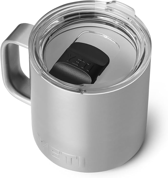 YETI Rambler 10 oz Ceramic Lined Stackable Mug, Vacuum Insulated, Stainless