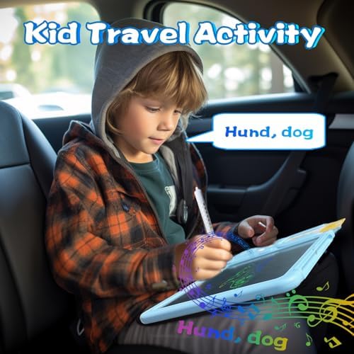 Talking Flash Cards with Writing Tablet - German English, Pink