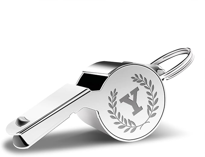 Letters Coach Gifts, Whistle for Coaches, Whistle Emergency, Thank You Coach Gifts, Coaches Whistle with Lanyard Cheer Coach Gift for Men Women Teachers Referees School Sports Coach Outdoor, Letter Y