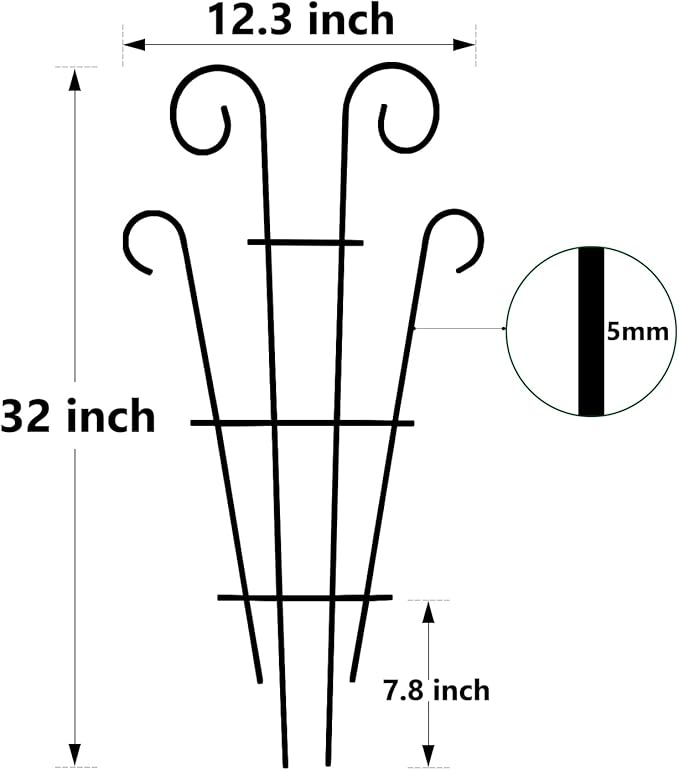 4 Pack 32'' Indoor Plant Trellis