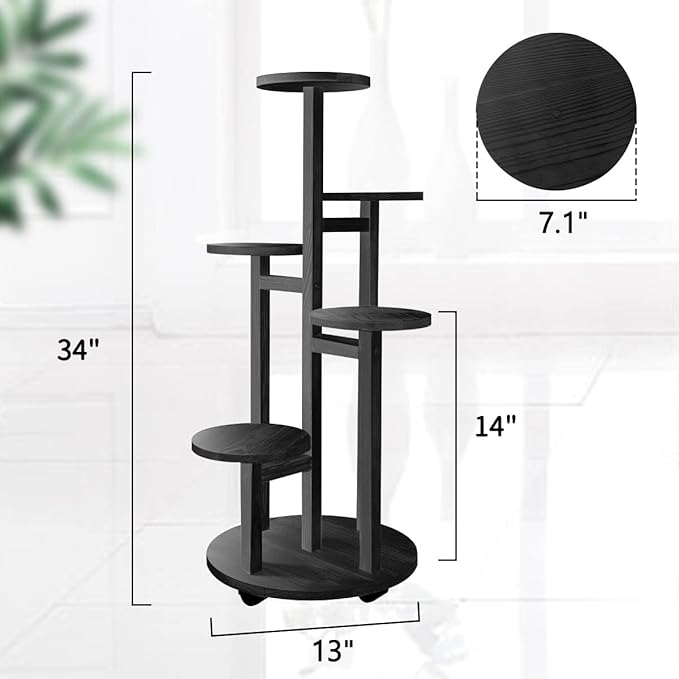 GEEBOBO 5 Tiered Tall Plant Stand