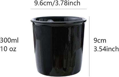 Ceramic household toothbrush cup, 300ml large capacity | Minimalist handle-less
