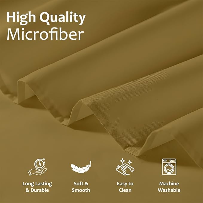 Shreem Linen Ruffled Bed Skirt with Split Corners, Gathered Style, 100% Microfiber, 15-Inch Drop, Dust Ruffle Bedskirt with Platform, Twin-XL, Taupe
