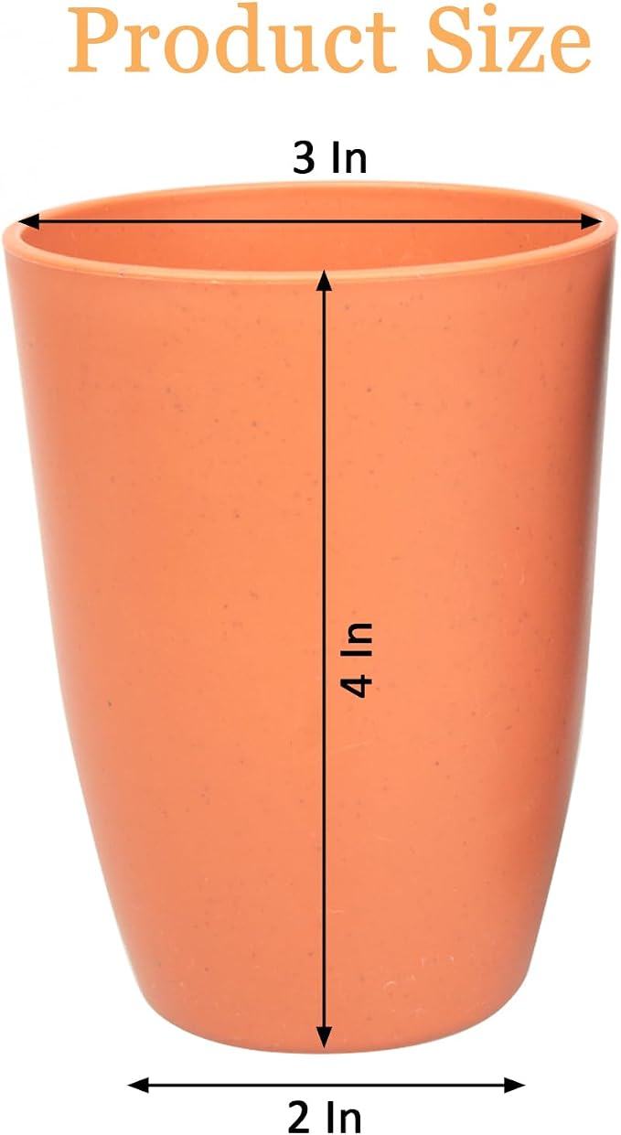 Wheat Straw Cups set of 4, Unbreakable Drinking Cup, Reusable Cups, Dishwasher