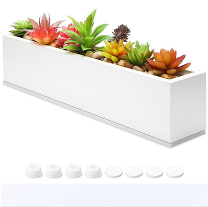 16.1 x 3.2 x 3.5 Inch Long Rectangular Planter Box Window Sill Plant Box Metal