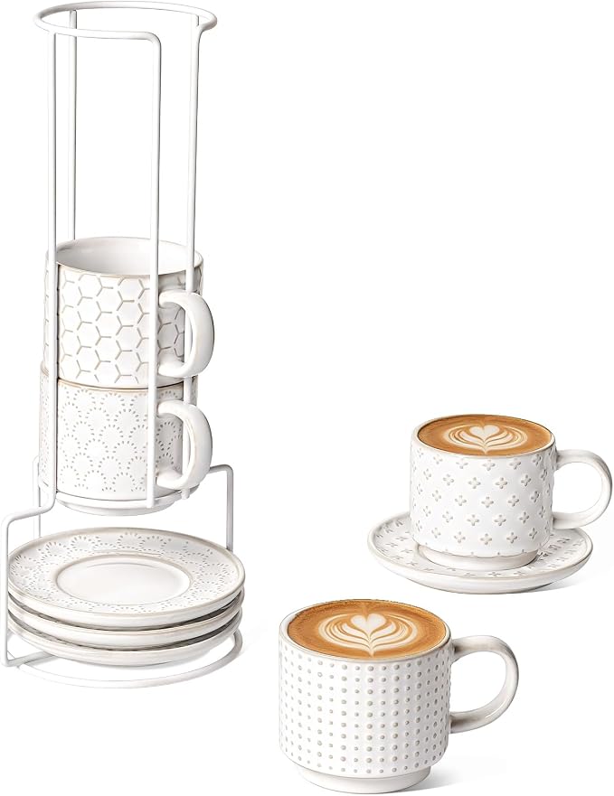 LE TAUCI 6 oz Stackable Cappuccino Cups