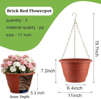 Hanging Planters 11 Inch, Self Watering Hanging Basket