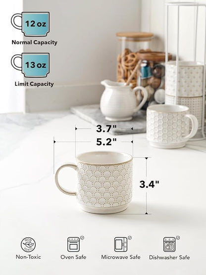 LE TAUCI Stackable Coffee Mugs Set