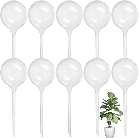 10 PCS Large Clear Plastic Watering Globes, Plant Self-Watering Bulbs, Flower