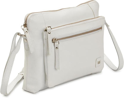 Wise Owl Accessories Small Soft Pebbled Real Leather Crossbody Handbags Purses Sling Crossover Shoulder Bag