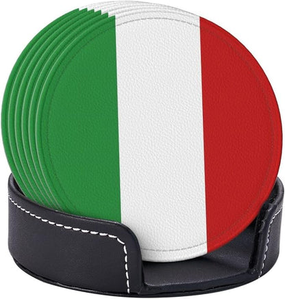 Italy Flag Coasters for Drinks