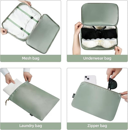 BAGAIL 6 Set/8 Set/10 Set Packing Cubes Various Sizes Packing Organizer for Travel Accessories Luggage Carry On Suitcase