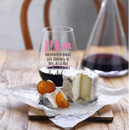 Perfectinsoy Funny Mom Wine Glass