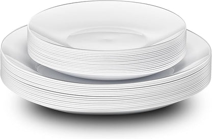 PLASTICPRO 32 Piece Combo Plates Set includes 16-7'' inch Plate & 16-10'' inch