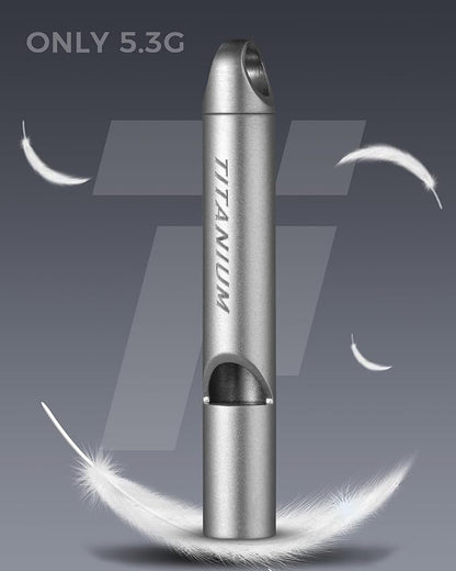 Titanium Emergency Whistle, Survival Safety Whistles for Coaches,Dog Training,Hiking, Life Saving-Loud up to 120db