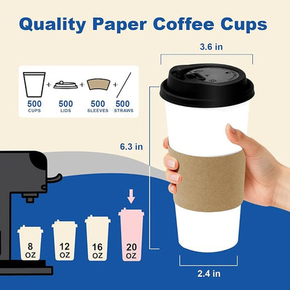 20 oz 500 Pack Coffee Cups