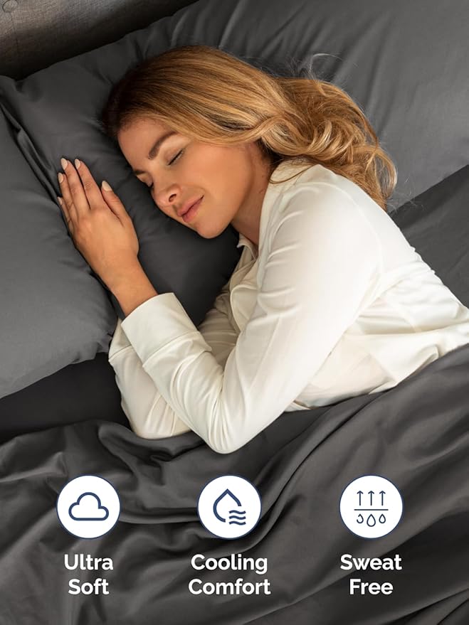 Extra Deep King Fitted Sheet - Hotel Luxury Single Fitted Sheet Only - Easily Fits 18 inch to 24 inch Mattress - Ultra Soft, Wrinkle & Fade Free w/Extra Deep Pockets - Breathable & Comfy - Charcoal