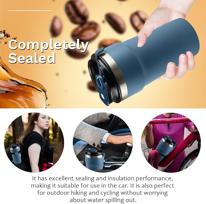 SPLMIFA Travel Coffee Mugs Leak-Proof, Reusable Coffee Cups