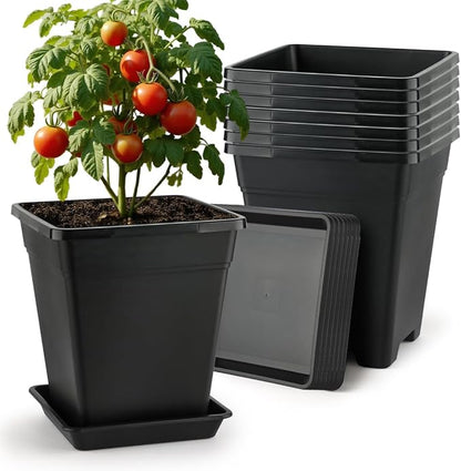 BTPLASTIK 9 Inch Square Planters