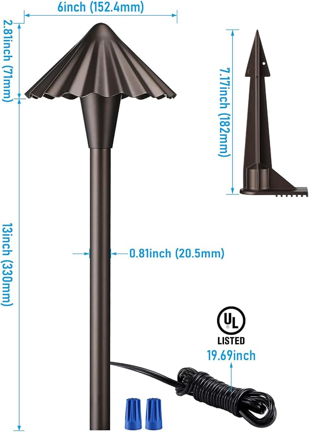LEONLITE 3CCT Low Voltage Pathway Lights, LED Landscape Path Lights,