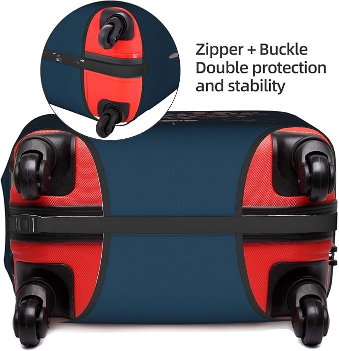 Let The Adventure Begin Luggage Cover Washable Suitcase Protector, Luggage Tag Travel Birthday Gifts For Men Women (L 26-28 Inch Luggage)