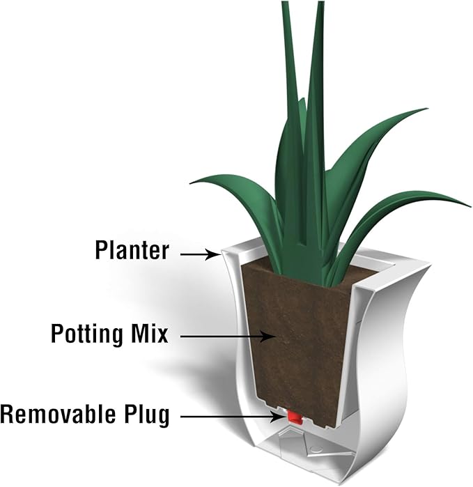 Mayne 5873-W Polyethylene Planter
