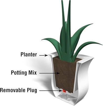 Mayne 5873-W Polyethylene Planter