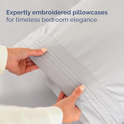 Twin XL Size 3 Piece Sheet Set - Comfy Breathable & Cooling Bed Sheets Set - Hotel Luxury Bedding for Women, Men, Kids, Teens, Boys & Girls - Deep Pockets, Soft, Wrinkle Free - Oeko-Tex - French Grey