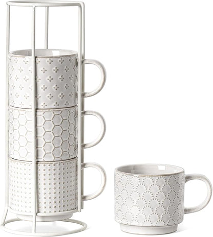 LE TAUCI Stackable Coffee Mugs Set