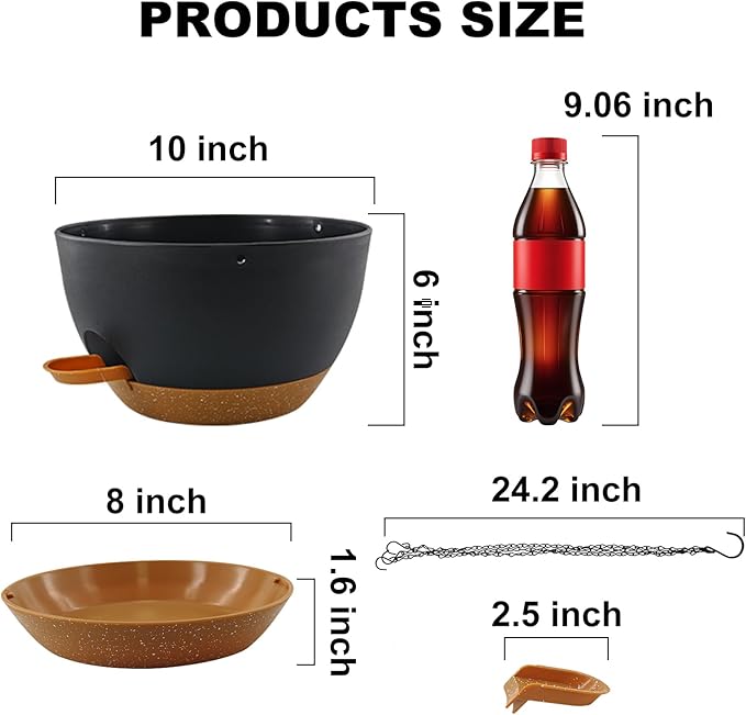 10 inch Hanging Planters for Indoor Plants, 3 Pack Self-Watering Hanging