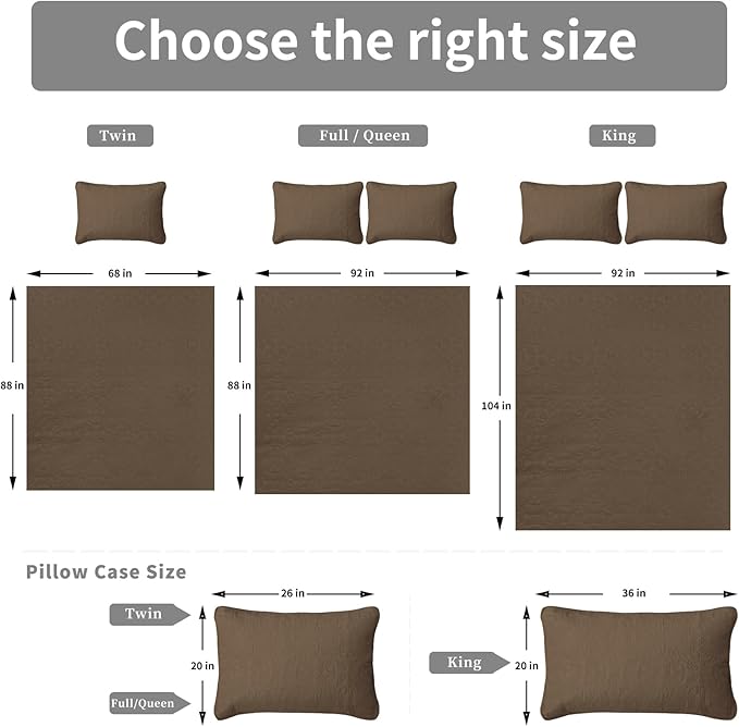 Easy-Going King Size Reversible Quilt Set with 1 Quilt and 2 Pillow Shams, Soft Bed Quilt Cover, Water Resistant Lightweight Microfiber Bedspread, Stain Resistant, Damask-Camel/Ivory