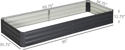 Outsunny Galvanized Raised Garden Bed,