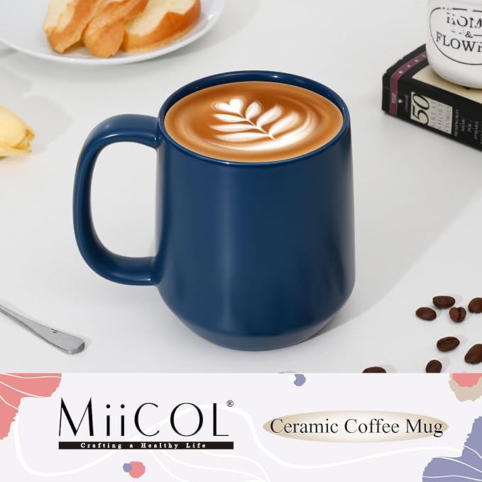 Miicol Ceramic Coffee Mug, 16 oz Large Coffee Cup, Tea Mug