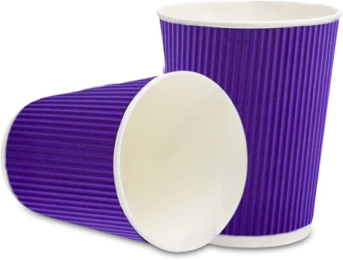 Restaurantware-12 Ounce Disposable Coffee Cups, 500 Ripple Wall Hot Cups