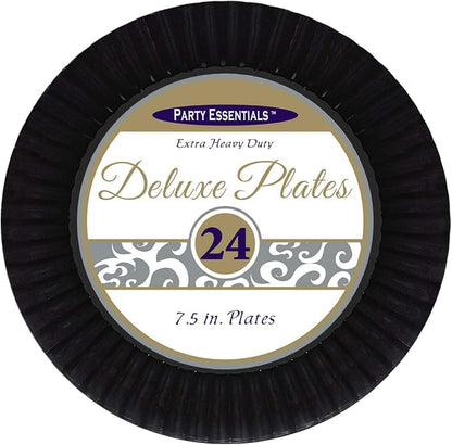 Party Essentials Deluxe Quality Hard Plastic 7.5-Inch Round Party/Salad Plates
