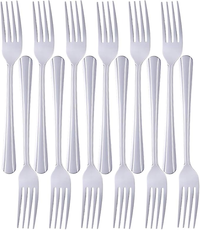 12 Pieces Dinner Fork, Stainless Steel Silverware Forks, 7.1 Inches Metal Fork