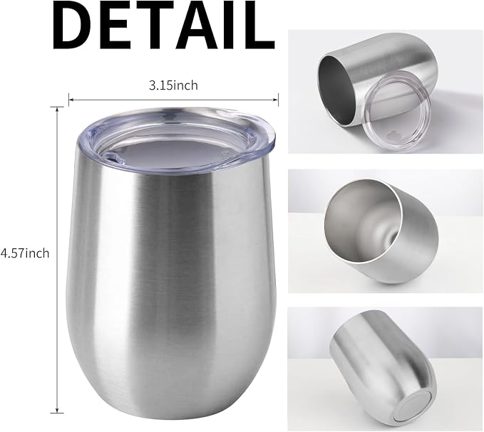 12oz/4 Pack Wine Tumbler Glasses