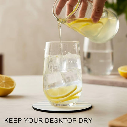 Horizontal Striped Coasters Set of 4, Absorbent Coasters