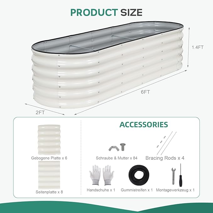 Galvanized Raised Garden Bed