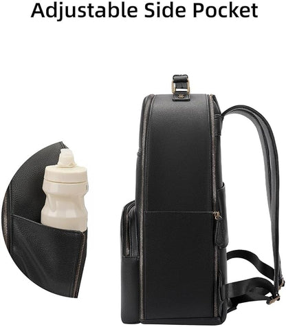 Camera Backpack Classic PU Leather for DSLR, Professional Camera Bag for Photographers with 15 Inch Laptop Compartment Large 20L