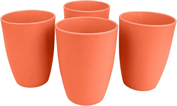 Wheat Straw Cups set of 4, Unbreakable Drinking Cup, Reusable Cups, Dishwasher