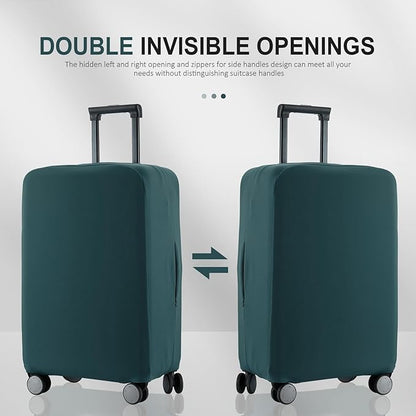 Travel Luggage Cover - Scratch-Resistant Fit 19-33 Inch, Avocado Green, 3XL