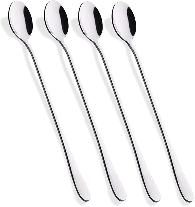 Hiware 9-Inch Long Handle Iced Tea Spoon, Coffee Spoon, Ice Cream Spoons