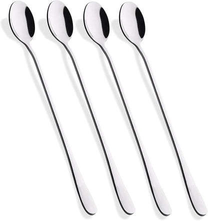 Hiware 9-Inch Long Handle Iced Tea Spoon, Coffee Spoon, Ice Cream Spoons